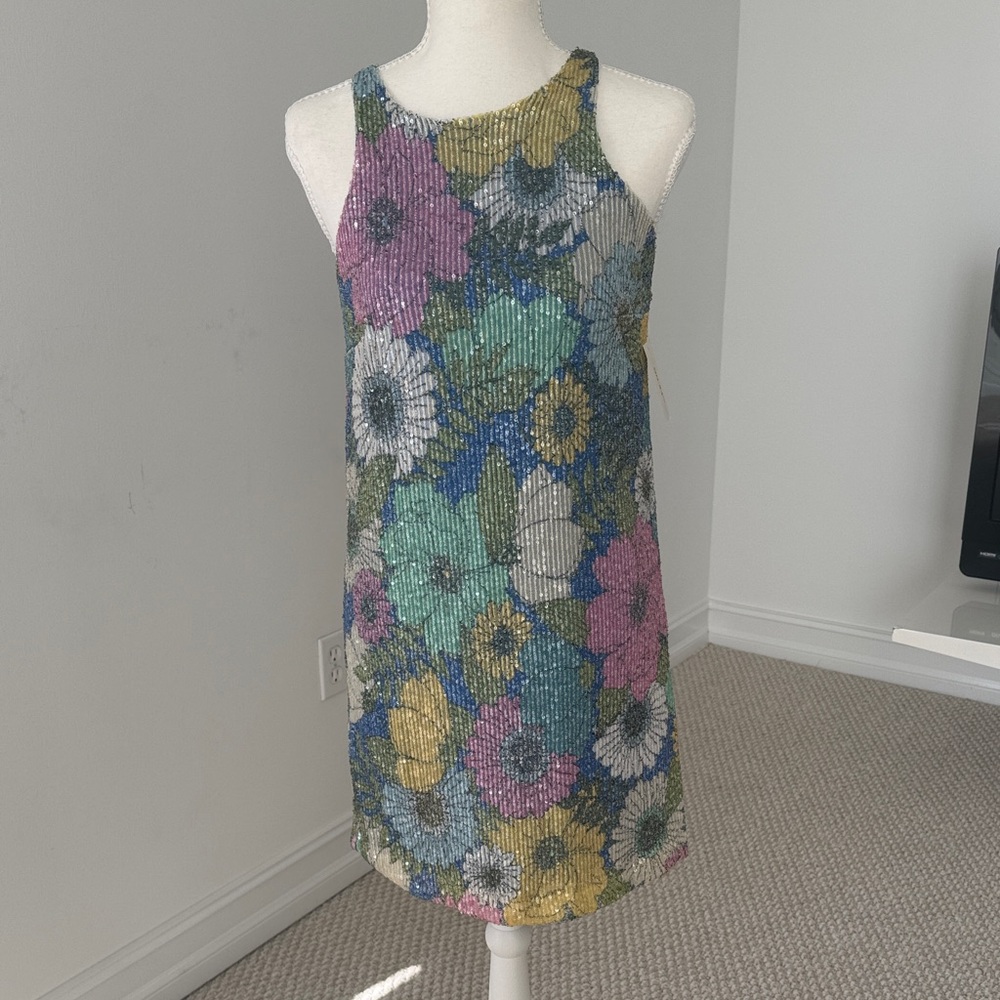 Floral Sequin Dress